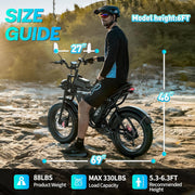 YVY C20 Max Dual Motor 52V 40Ah Fat Tire Full Suspension Electric Bike