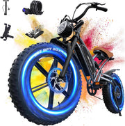 X50 Adult Electric Fat Tyre Bike, 20" Wheels, 48V Removable Battery, 250W Motor, 7-Speed