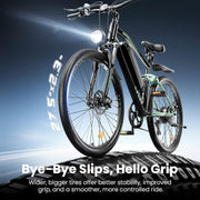 Finbike M50 Adult Electric Mountain Bike, 4-Link Suspension, 13Ah Battery, 7-Speed