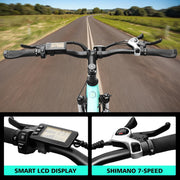 GSOU 26-inch Adult E-Mountain Bike, 250W, Long Range, 7-Speed Commuter