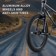 20-inch Freestyle BMX Bike for Kids, 6-13 Years, 360 Handlebar, 4 Pegs, Black