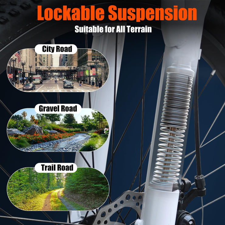 SUDOO 26" Electric Mountain Bike: 36V Removable Battery, 250W Motor