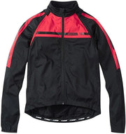 Sportive Men'S Convertible Softshell Cycle Jacket Small Black/Flame Red
