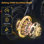 ADO Air20Pro 20-inch Folding Electric Bike for Adults, Bafang Motor, Belt Drive, Hydraulic Disc Brakes