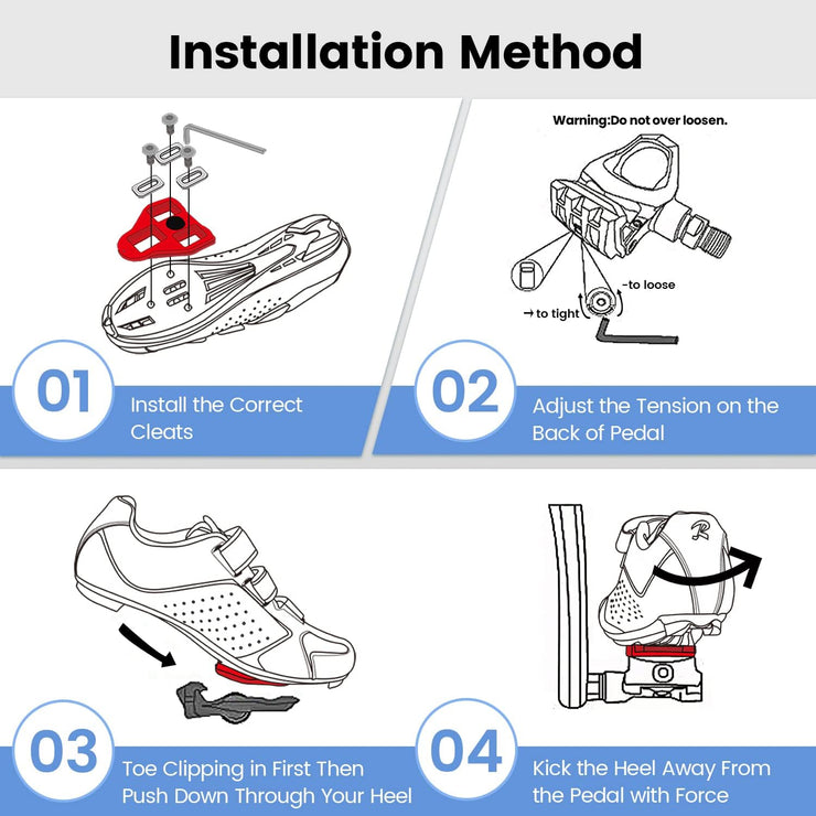 Mens Cycling Shoes Compatible with Peloton Bike & SPD 2 Bolt Clips - Unisex Spin Bicycle Shoes with 3 Bolt Look Delta Cleats - Indoor Outdoor Road Bike Cycling