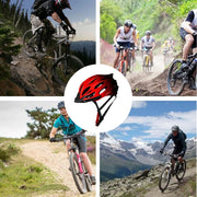 Cycling Helmet Adult Lightweight Bike Helmet Bicycle Helmet with Taillight Adjustable for Men Women Red