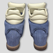 Isabel Marant Women's Blue and Cream Trainers