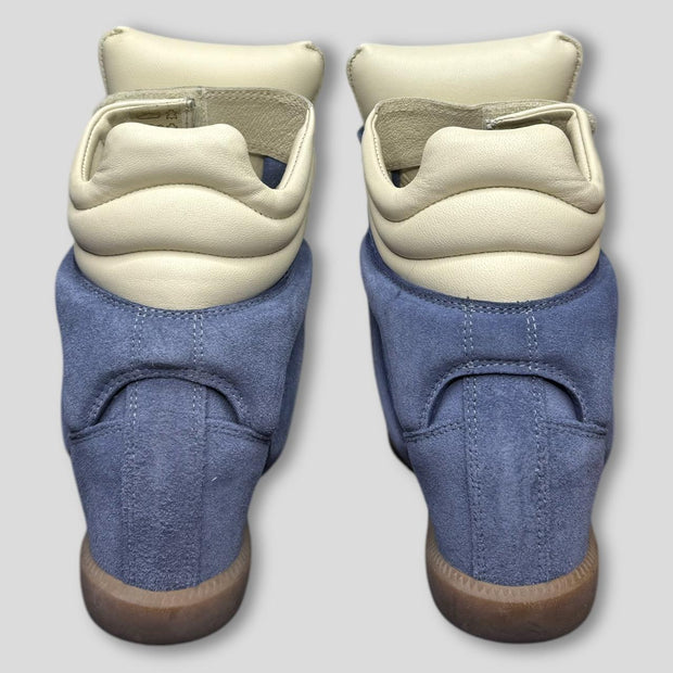 Isabel Marant Women's Blue and Cream Trainers