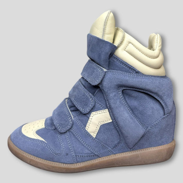 Isabel Marant Women's Blue and Cream Trainers