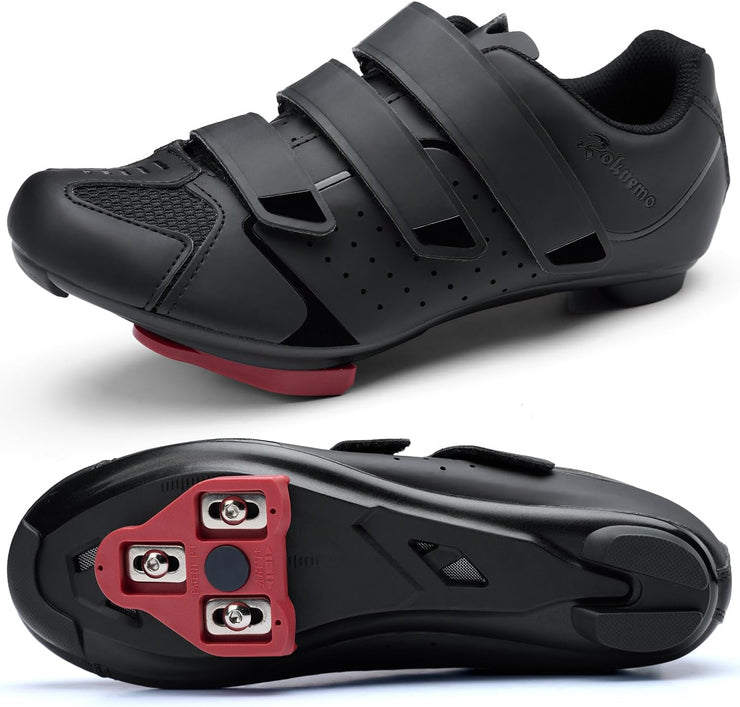 Mens Cycling Shoes Compatible with Peloton Bike & SPD 2 Bolt Clips - Unisex Spin Bicycle Shoes with 3 Bolt Look Delta Cleats - Indoor Outdoor Road Bike Cycling