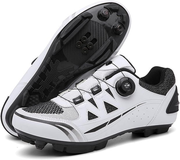 MTB Cycling Shoes for Men Women Breathable Mountain Bike Shoes Compatible with SPD 2 Bolts Pedals Outdoor Cycle Shoes