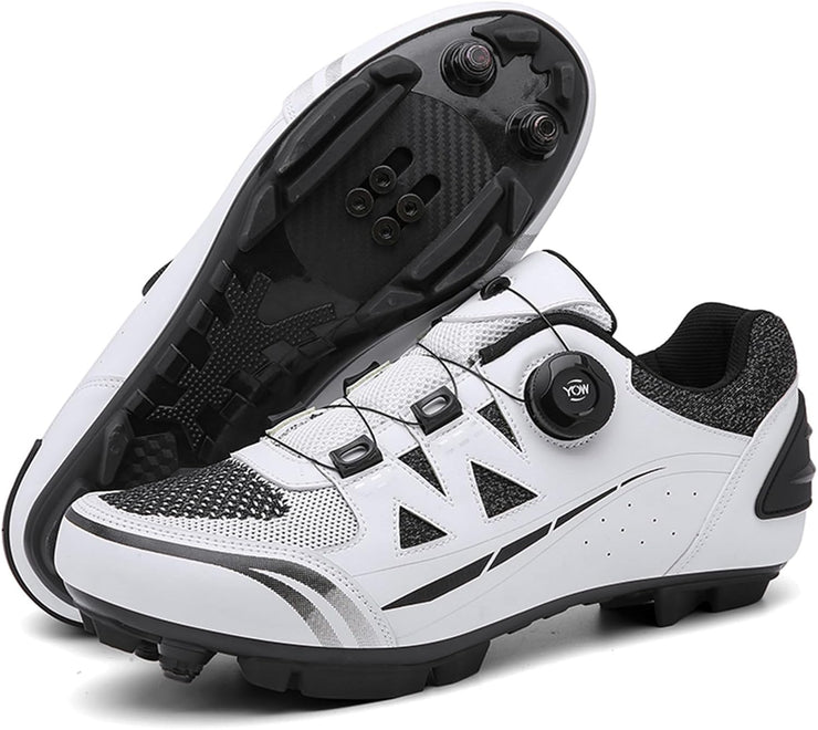 MTB Cycling Shoes for Men Women Breathable Mountain Bike Shoes Compatible with SPD 2 Bolts Pedals Outdoor Cycle Shoes