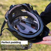 Adult MTB Mountain Bike Cycle Helmet with Large Visor for Trek and Trail Bikes, Camera Mount, ABS Shell, Nanga, BHE-54